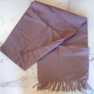 Womens Baby Alpaca Scarf Mauve Fringe Rectangle Wrap Made In Peru Winter Soft